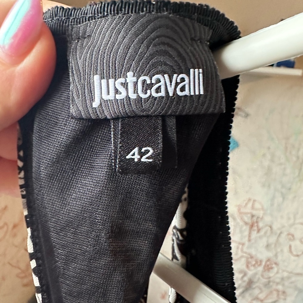 JUST CAVALLI SKETCH FLORAL CUT OUT DRESS - Picture 5 of 8